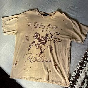 rodeo western oversized tee shirt